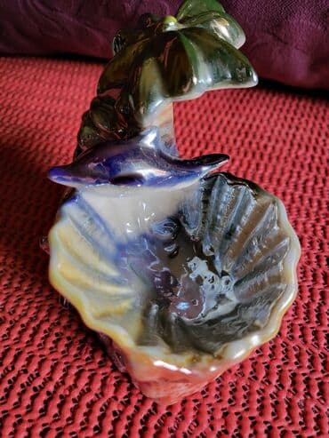 ljuljaska jaje dimenzije: Porcelanska nova figura za jaje cuvarkucu,delfini — 4