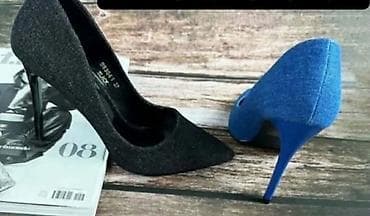 bunde od nerca cene: Elegantne ženske cipele na blok štiklu u puder roze boji. Špicasti vrh — 3