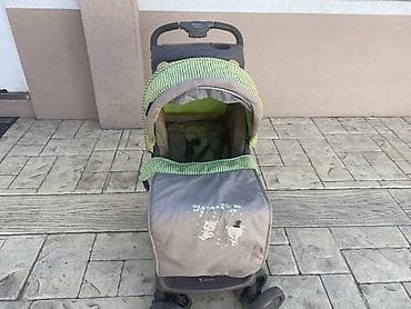 Dečija kolica Lorelli, siva‑zelena kombinacija sa dezenom medvedića