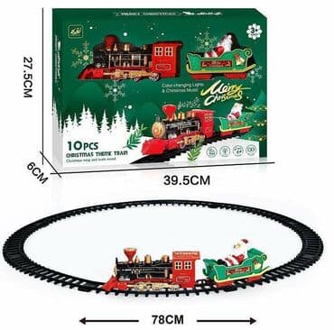dubak za decu: Novogodisnji voz TRAIN set Christmas set 10pcs Sa zvucnim i svetlosnim — 1