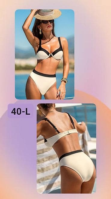 Dvodijelni ženski kupaći kostim – veličina 40 (L) - Dizajn: elegantna