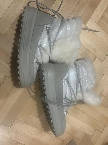 muske zimske jakne sa krznom: Čizme, 40, bоја - Srebrna — 2