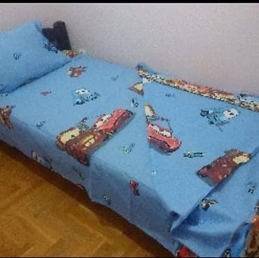 kupatilski set: Dečiji komplet posteljine trodelna sa motivima animiranih automobila — 1