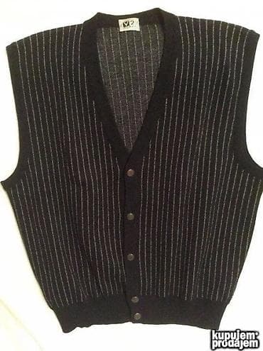 Prsluk, L, XL, Versace, bоја - Siva, Pamuk