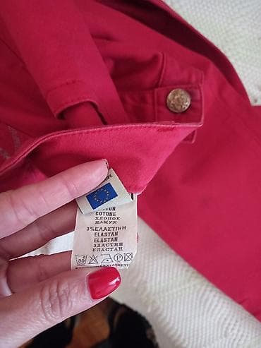 zara pantalone visoki struk: Crvene zenske farmerke, br 29,poluobim 37cm, dužina nogavice 94cm — 5