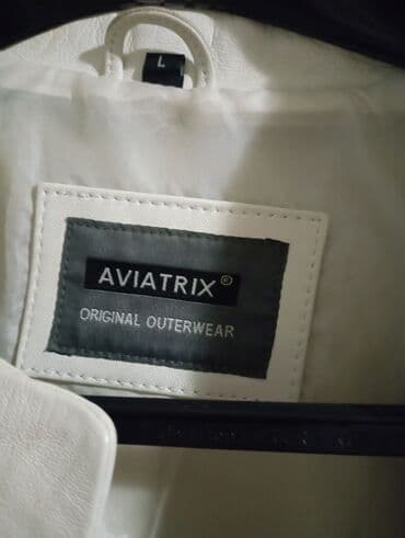 crna kozna jakna sa belim krznom: L, Upotrebljenо, Sa postavom, bоја - Bela — 2