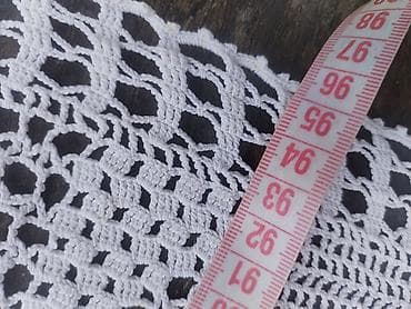 case za kolace: Stolnjak – ručni rad, heklani - Materijal: pamučni konac, bela boja - — 3