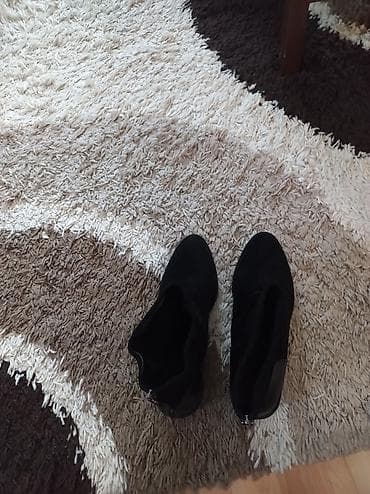 stikla 12 cm: Crne ženske gležnjače - Model: klasične gležnjače do iznad članka - — 2