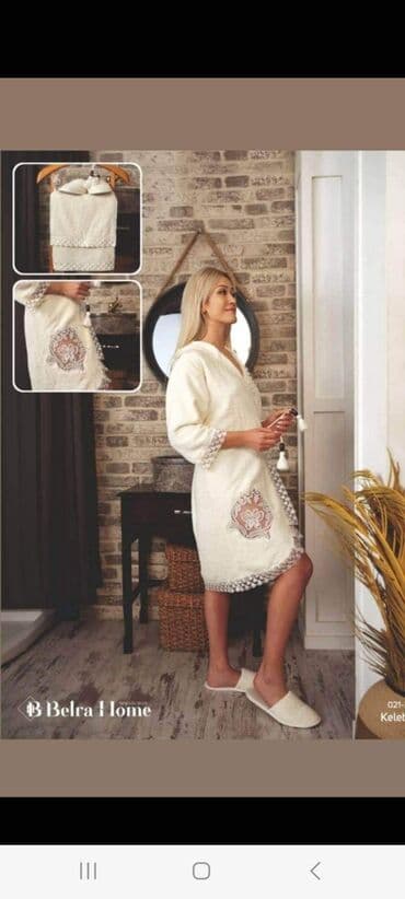 bade mantil versace: FANTAZI Bade Mantl SET 1/5 BADE MANTIL SA CIPKOM DVA PESKIRA SA CIPKOM — 8