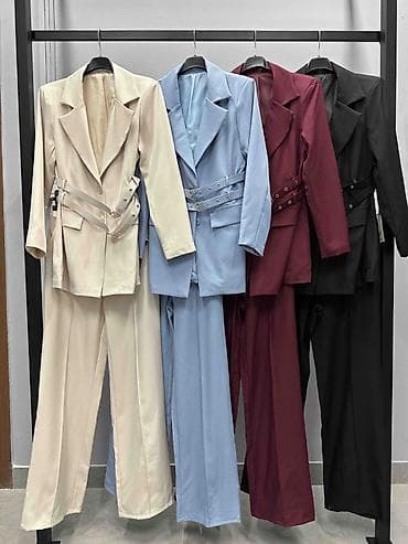 Lične stvari: 💫Ženski elegantni komplet – sako i pantalone sa širokim nogavicama — 3