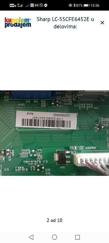 cetka za ispravljanje kose cena: Sharp LC-55CFE6452E – delovi Dostupni originalni delovi sa modela — 3