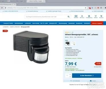 cepac za drva uradi sam: *** AKCIJA *** 0506 Infracrveni detektor pokreta, 180° crni; Model — 7