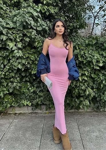 Haljine: 🔥Ženska duga uska haljina na tanke bretele ✅1750 din ili dve za 2750 — 2