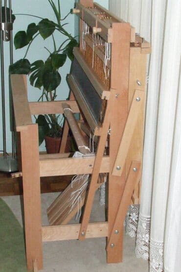 Clamps: Tkački razboj od bukovog/drvenog masiva – stojeći, sa više osnova za — 4