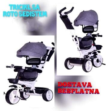 DOSTAVA BESPLATNA TRICIKL SA ROTIRAJUĆIM SEDIŠTEM Cena 7690 dinara na lalafo.rs DOSTAVA BESPLATNA TRICIKL SA ROTIRAJUĆIM SEDIŠTEM Cena 7690 dinara