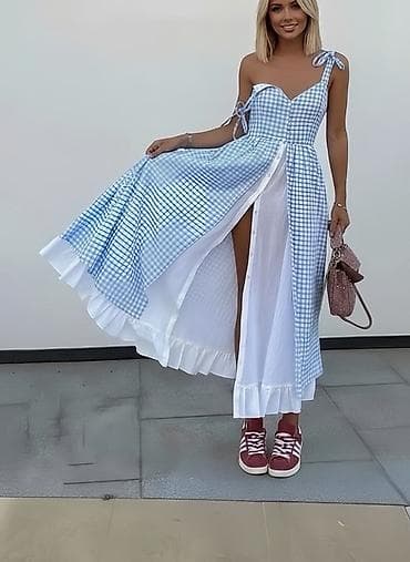 legend haljine: 💫Letnja maxi haljina sa kariranim printom
✅2400 din — 2