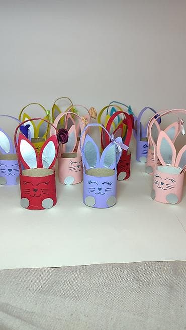 Ironing Boards: Uskršnje mini korpice “zečići” – ručno rađene - Dekorativne korpice u — 3