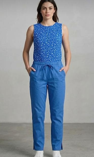 Komplet - Kroj: ravne nogavice sa diskretnim prorezima na dnu za