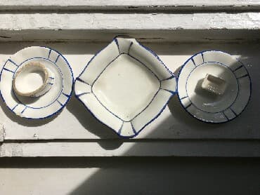 Kućni dekor: Prodajem porcelanski set od 5 elemenata, koji moze sluziti kao posuda — 1