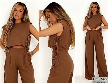 luna kompleti: Zenski komplet – top i pantalone širokih nogavica
2500 din
S M L — 2