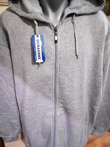 siroke pantalone za punije: Novi muski duks sa kapuljacom 5XL Sivi Fashion Debeli Zimski. Turski — 5