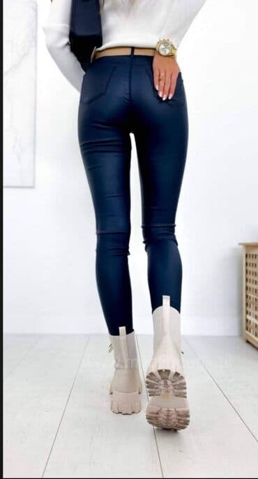 kozne helanke za punije: Hit pantalone od eko koze za puniji i vitkiji stas u puno lepih boja - — 18