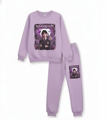 svečani kombinezoni h: Dečiji komplet trenerke “Wednesday” – dukser + donji deo - Dvodелни — 3