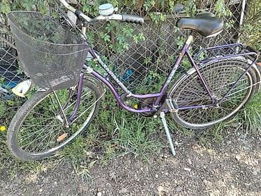 polovni bicikli ruma: Ženski gradski bicikl – ljubičasti ram sa spuštenom gornjom cevkom — 4