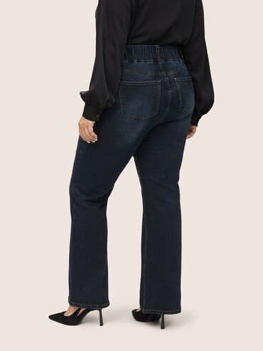 pantalone batajnica: Teksas, Visok struk, Zvoncare — 2