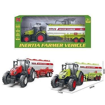 mali traktori za decu: Traktor sa prikolicom – plava boja (Teddy Kids) Šifra proizvoda: 89 — 1