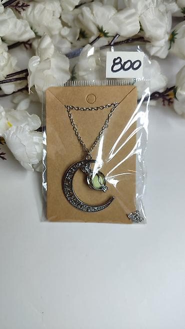 naocare za motor: Ogrlica sa priveskom Mesec i kavez-kuglicom - Materijal: legura — 1
