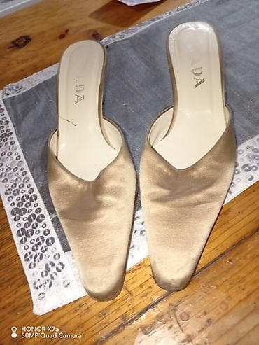 Slippers: PRADA ženske papuče/sandalete na štiklu - Model: klasične otvorene — 2