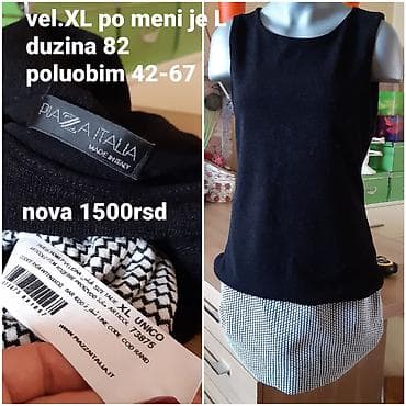 Office Furniture: Haljina Piazza Italia - Model: bez rukava, gornji deo crni — 2