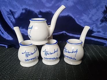 cediljka za cvarke: Porcelanske casice za zestoko pice,nemacke iz 70ih. Komada 4 u — 1