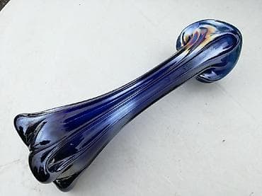 Vaze i saksije: Stara Unikatna Kobaltna Plava Vaza Murano broj 1. Visina 34cm. Masivna — 4