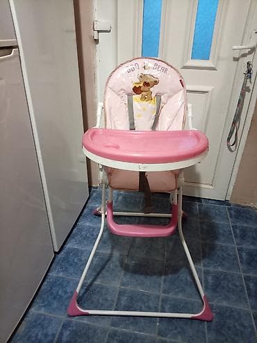 decije stvari za devojcice: Dečija hranilica sa poslužavnikom – pink - Udobno sedište sa — 1