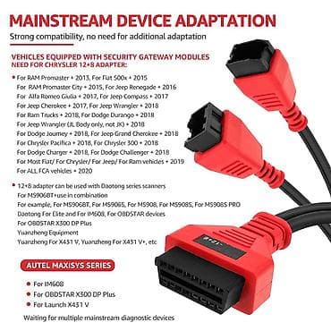 Automobili: NOVO- Lonsdor SGW FCA Adapter + 12+8 Baypass Kabel Lonsdor FCA SGV — 5
