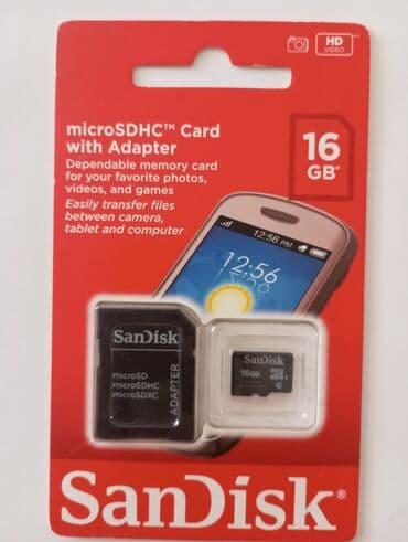 resiver za kamere: MicroSDHC kartica sa adapterom brenda SanDisk. Kapacitet kartice je 16 — 1