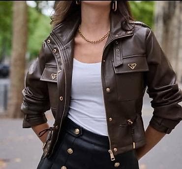 Dukserice: Naziv: Moderna (eko koza) kožna jakna sa učkurom Opis: Stil — 1