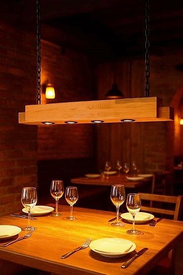 namestaj: Luster ariš 145 cm Luster od sibirskog arisa je izvanredan komad — 1