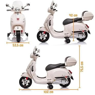bono enjoy electrics: Vespa motor za decu – bela, licencirani model (šifra: 143bela-90) — 3