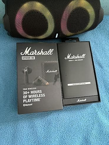 horizontalno i vertikalno: Marshall Minor IV Black – kao nove, kupljene 17.06.2026. Prodajem — 2