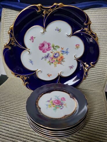 plasticne case za desert novi sad: Servis za torte,kolace 1945g+ Jlmenau pravi kobalt. Servis za — 2