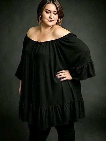 ocilo: Tunika sa otkrivenim ramenima (plus size). - Kroj: širok,lepršav — 3