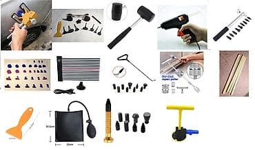 Alati za automobile: Nov komplet za popravku limarije: 1) Klješta 2) Metalni most sa — 1