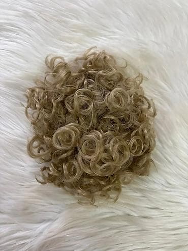 lil solid cena: Umetak/punđa od kovrdžave kose – sintetički pramenovi na elastičnoj — 3