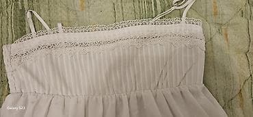 Men's Clothing: Bela letnja haljina na bretele – Zara, veličina S (EU S / USA S / MEX — 9