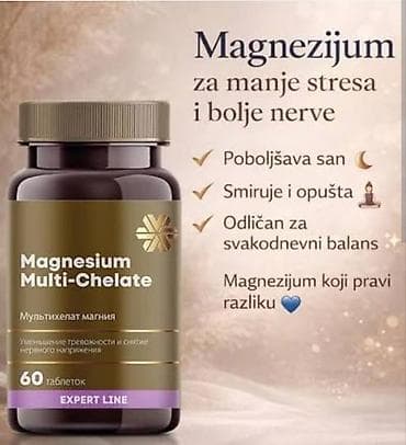 Magnezijum Multi-Chelate – Expert Line, 60 tableta Opis: - Dodatak