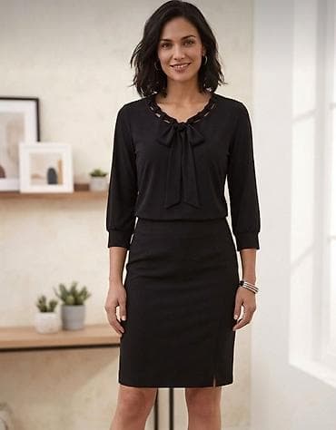 Komplet - Kroj: olovka silueta sa strukom naglašenim i ravnom