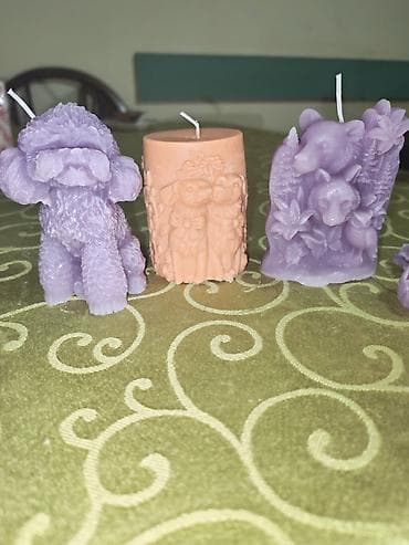 Candles and candlesticks: Ručne dekorativne sveće – unikatni modeli sa životinjskim i cvetnim — 2